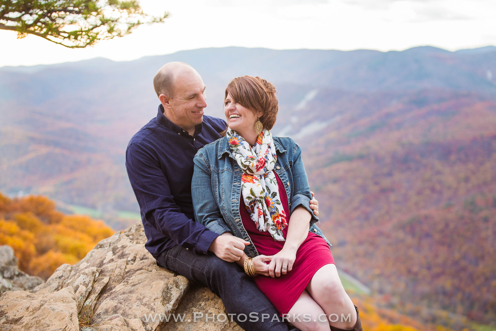 blue ridge parkway, virginia, portraits, family, november, fall,