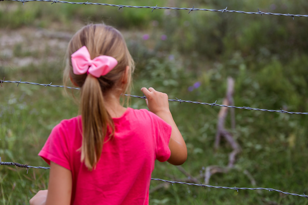 Testing the barbed wire