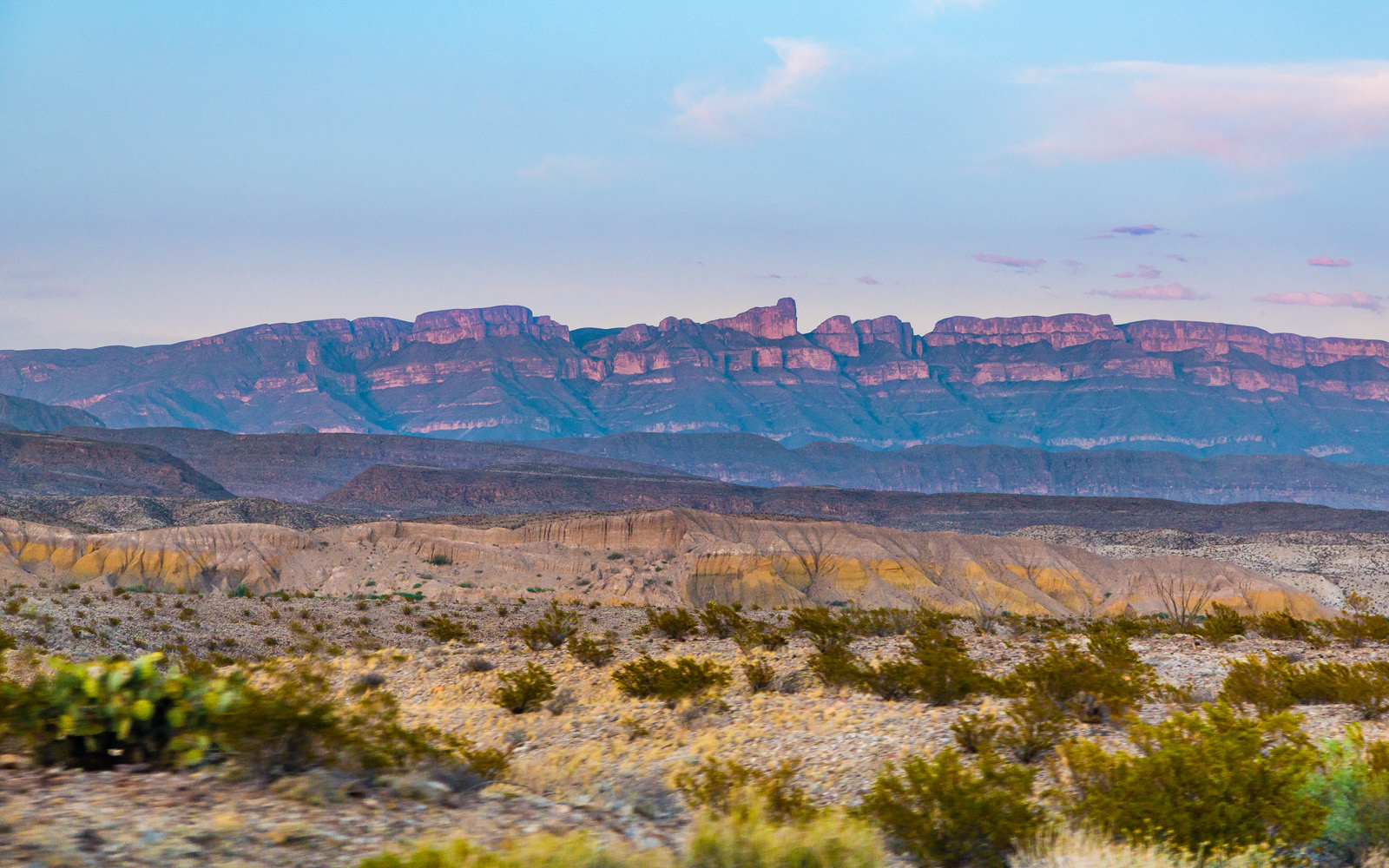 Big Bend Formations at Sunset