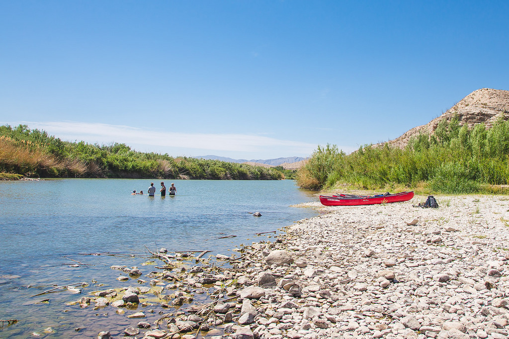 Swimming in the Rio Grande