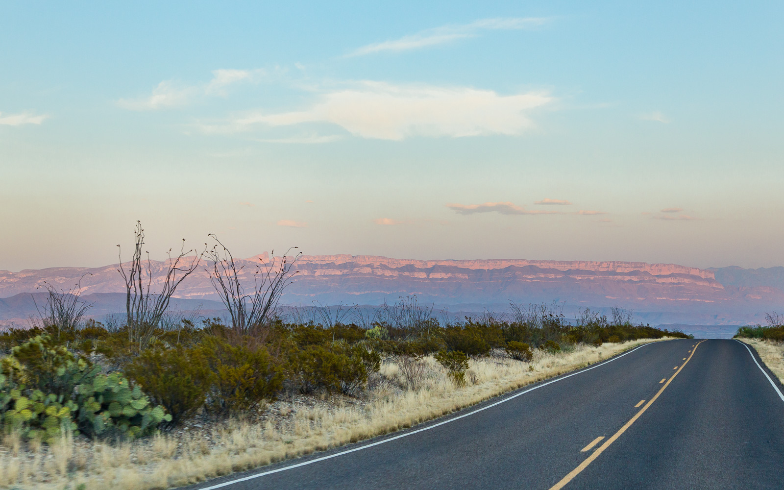 Sunset Road in Big Bend